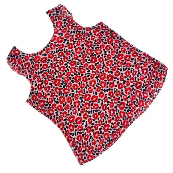 Cabi Flipside Blouse #5356, Abstract Poppy Print Sleeveless Top, Large - Picture 7 of 17